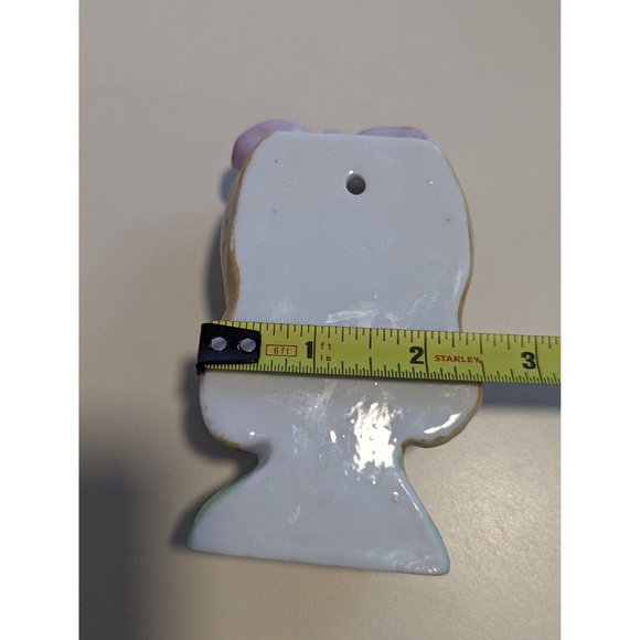 Vintage Made in Japan Lefton Norcrest Porcelain Bisque GIRL Wall Pocket Plaque - Picture 5 of 8